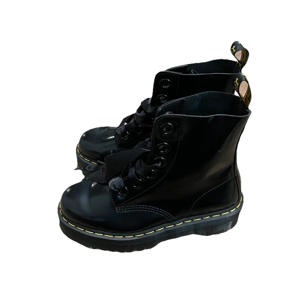 Dr. Martens Black Women's Molly Platform Boots with Bouncing Sole Size‎ 10